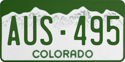 CO license plate AUS495