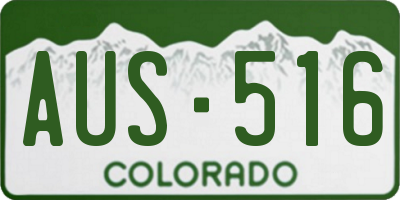CO license plate AUS516