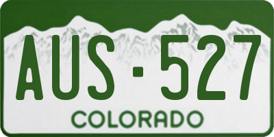 CO license plate AUS527