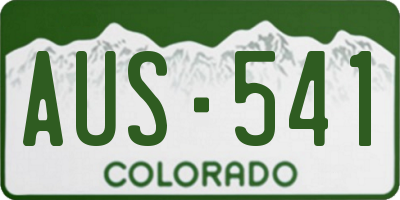 CO license plate AUS541