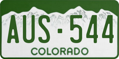 CO license plate AUS544