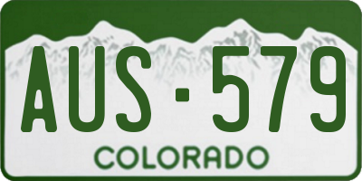 CO license plate AUS579