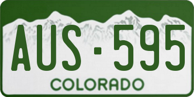 CO license plate AUS595