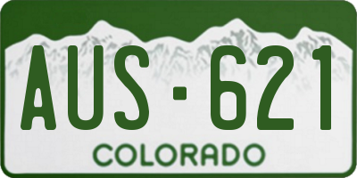 CO license plate AUS621