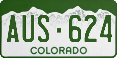 CO license plate AUS624