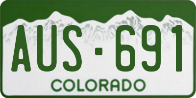 CO license plate AUS691