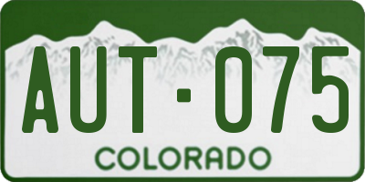 CO license plate AUT075