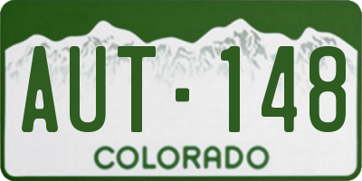 CO license plate AUT148