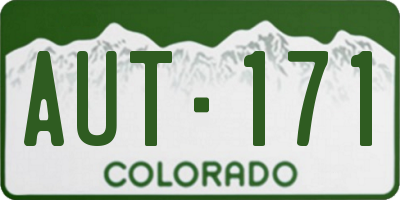 CO license plate AUT171
