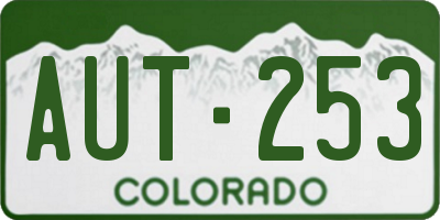 CO license plate AUT253