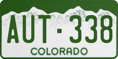 CO license plate AUT338