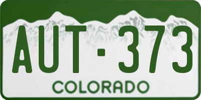 CO license plate AUT373