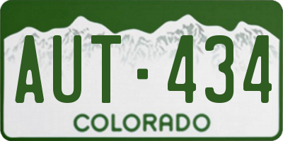 CO license plate AUT434