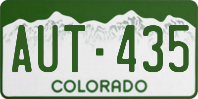 CO license plate AUT435