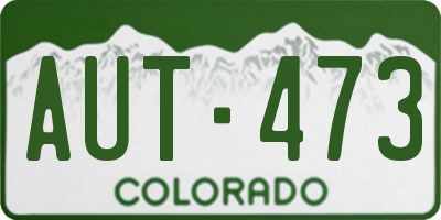 CO license plate AUT473