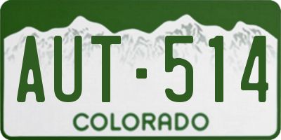 CO license plate AUT514