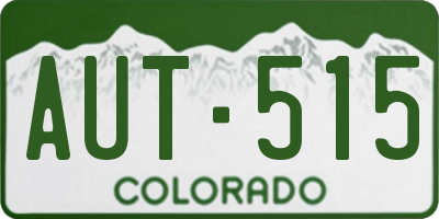 CO license plate AUT515