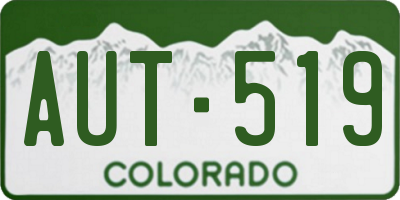 CO license plate AUT519