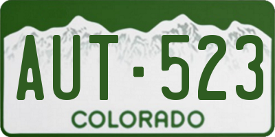 CO license plate AUT523