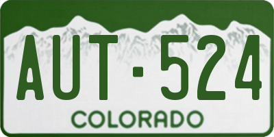 CO license plate AUT524