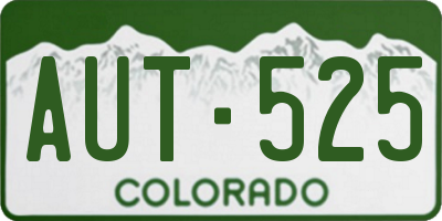 CO license plate AUT525