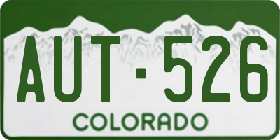 CO license plate AUT526