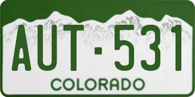 CO license plate AUT531