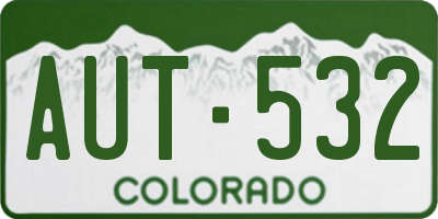 CO license plate AUT532