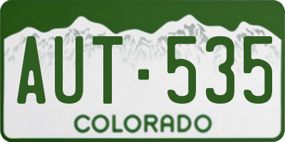 CO license plate AUT535