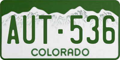 CO license plate AUT536