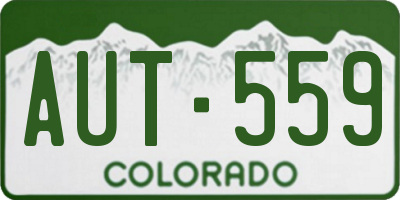 CO license plate AUT559