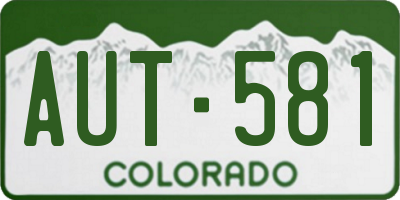 CO license plate AUT581