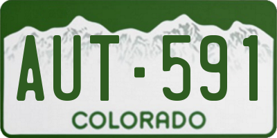 CO license plate AUT591