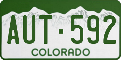 CO license plate AUT592