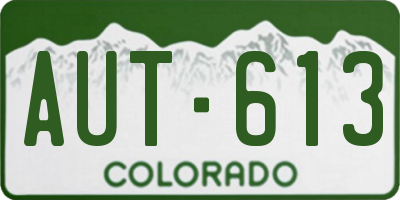 CO license plate AUT613