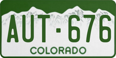 CO license plate AUT676