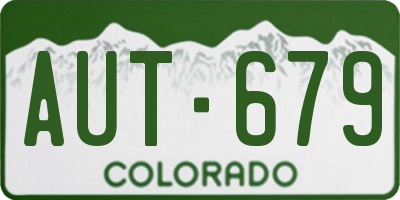 CO license plate AUT679