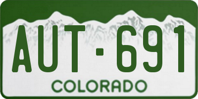 CO license plate AUT691