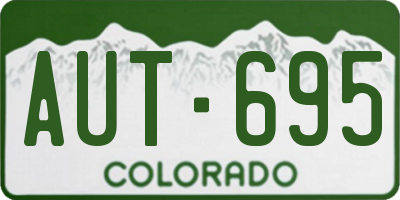 CO license plate AUT695