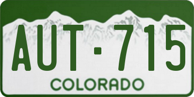 CO license plate AUT715