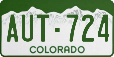 CO license plate AUT724
