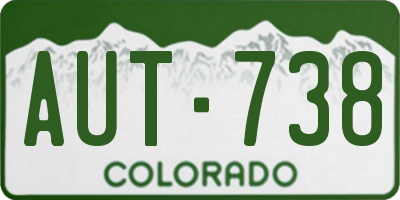 CO license plate AUT738
