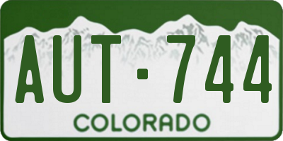 CO license plate AUT744