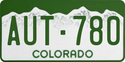 CO license plate AUT780
