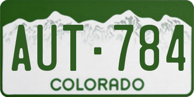 CO license plate AUT784