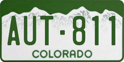 CO license plate AUT811