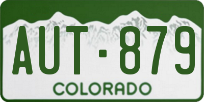 CO license plate AUT879