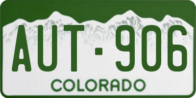 CO license plate AUT906