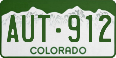 CO license plate AUT912