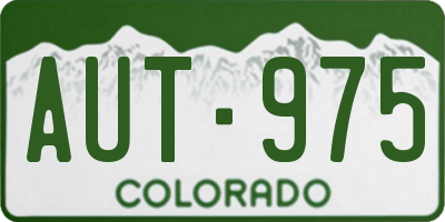CO license plate AUT975